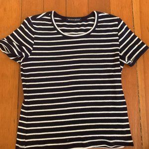 Black and White striped brandy t shirt